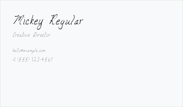 Mickey Regular Business Card