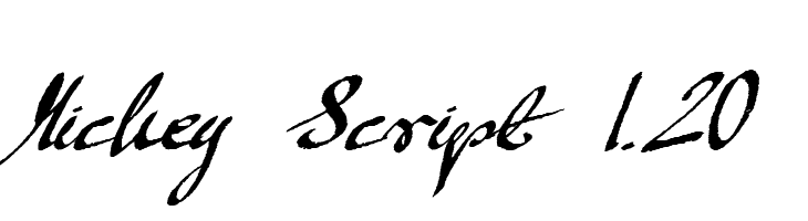 Mickey Script 1.20  Frei Schriftart Herunterladen