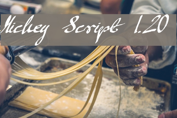Mickey Script 1.20 Font examples