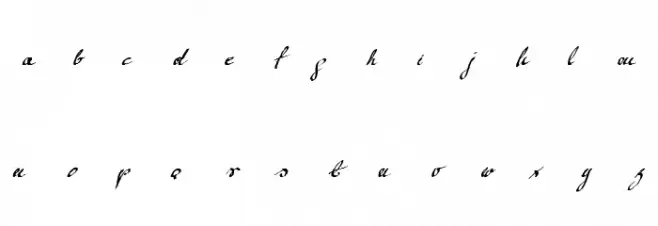 Mickey Script 字体 小写