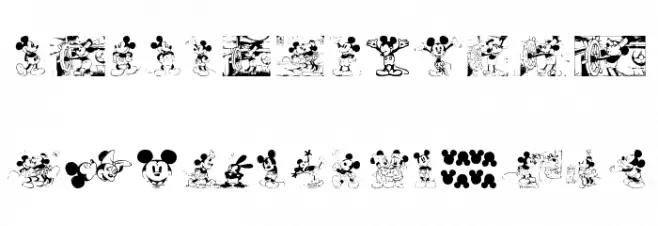 Mickey Vintage Caratteri MAIUSCOLE