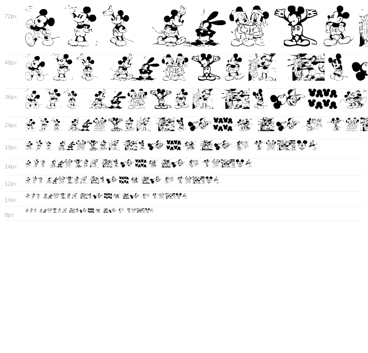 Mickey Vintage Waterfall