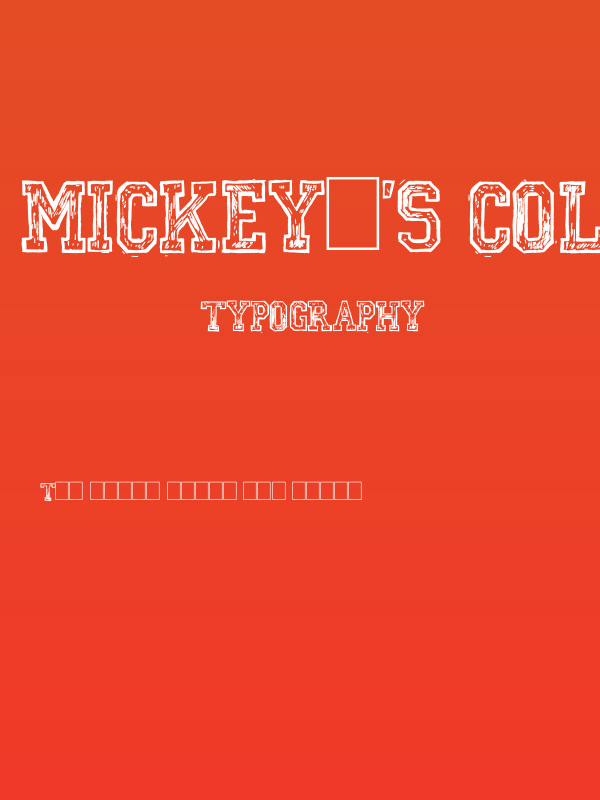 Mickey's College Poster