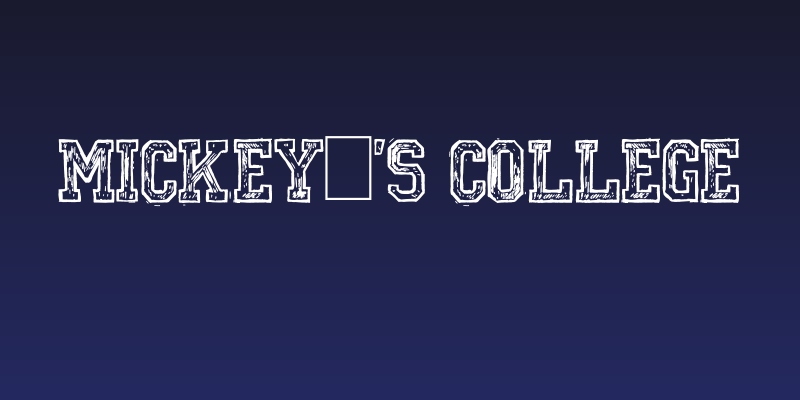 Mickey's College Social Header