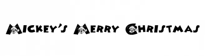 Mickey's Merry Christmas  les polices de caractères gratuit tlcharger