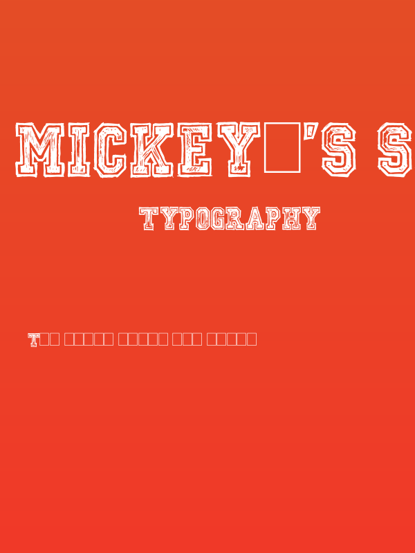 Mickey's School Poster