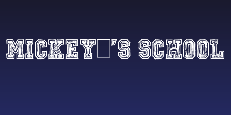 Mickey's School Social Header