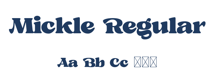 Mickle Regular Font Preview