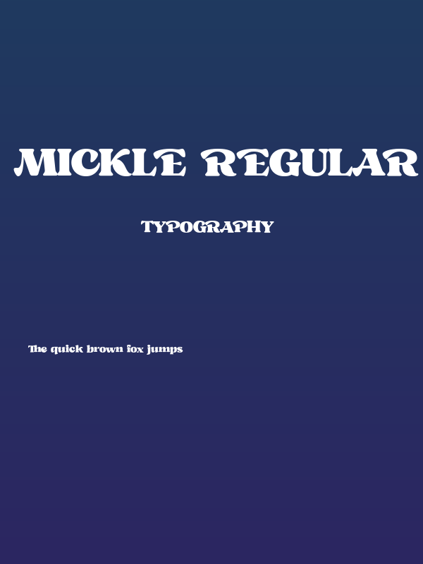 Mickle Regular Poster