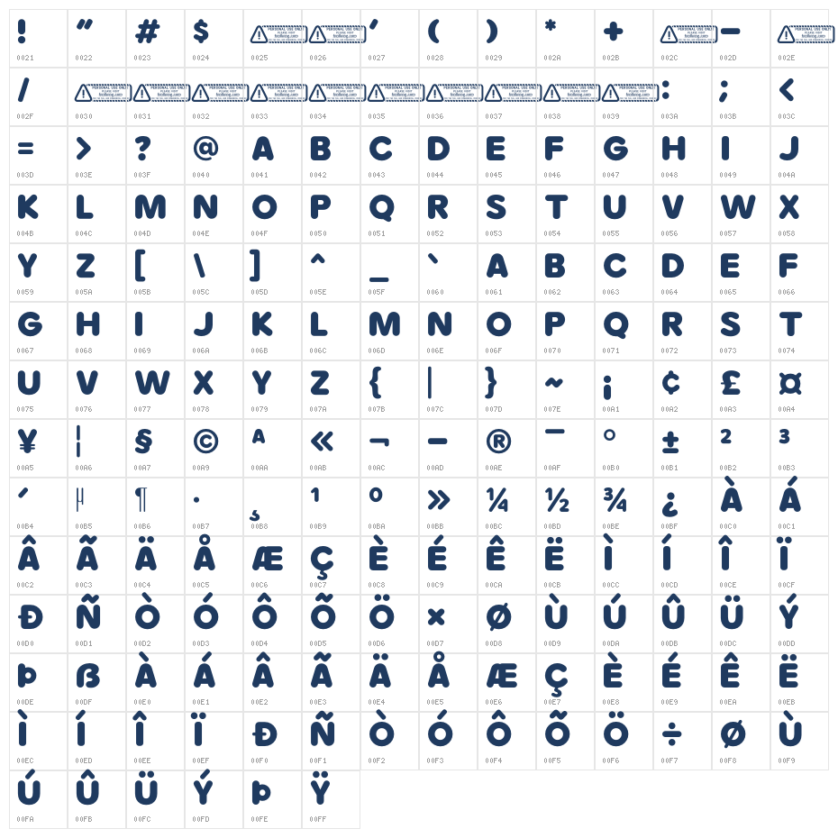 Micksu PERSONAL USE ONLY! Character Map