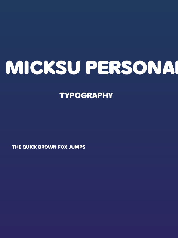 Micksu PERSONAL USE ONLY! Poster