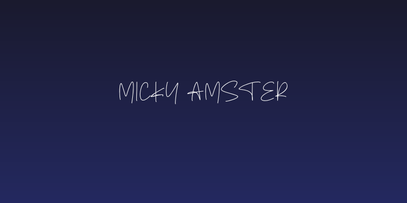 Micky Amster Social Header