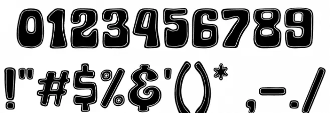 Micky Bonn Inline Font Alte caractere