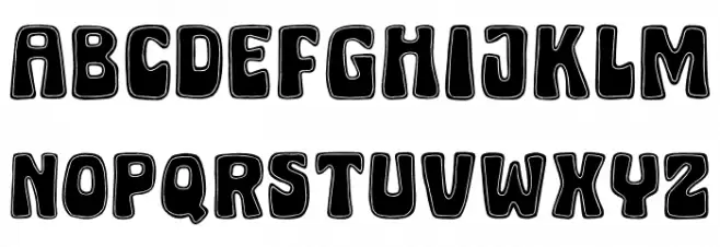 Micky Bonn Inline Font Litere mici