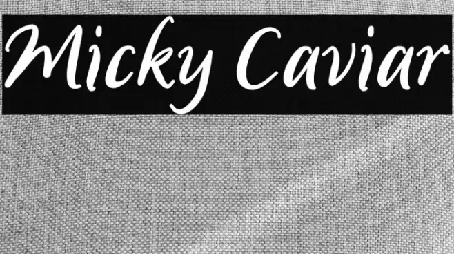 Micky Caviar Font examples