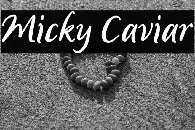 Micky Caviar Font examples