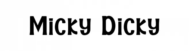 Micky Dicky  Frei Schriftart Herunterladen