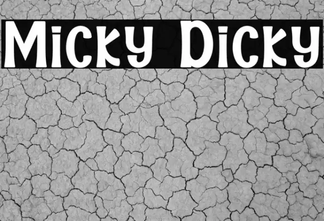Micky Dicky Font examples