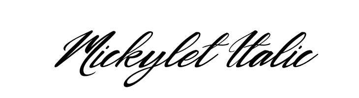 Mickylet Italic  免费字体下载