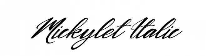 Mickylet Italic  Frei Schriftart Herunterladen