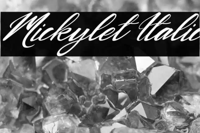 Mickylet Italic Font examples