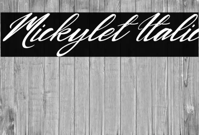 Mickylet Italic Font examples