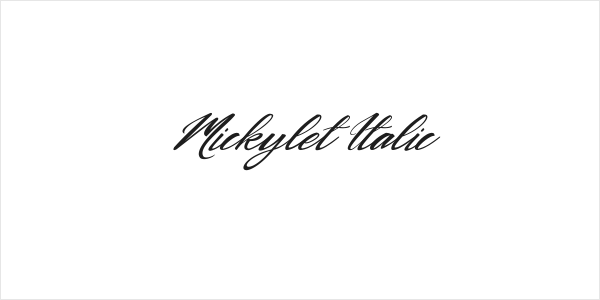 Mickylet Italic Logo