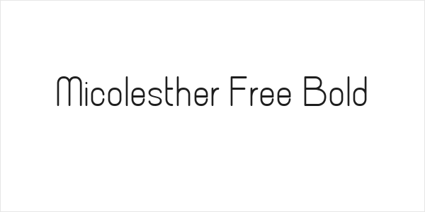 Micolesther Free Bold Logo