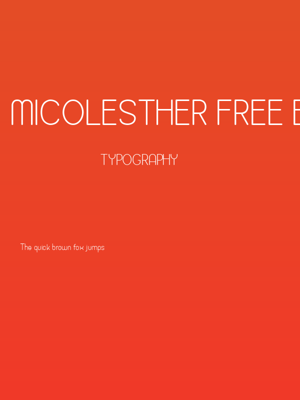 Micolesther Free Bold Poster