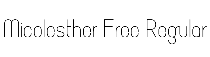 Micolesther Free Regular  baixar fontes gratis