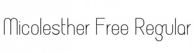 Micolesther Free Regular  नि: शुल्क फ़ॉन्ट्स डाउनलोड