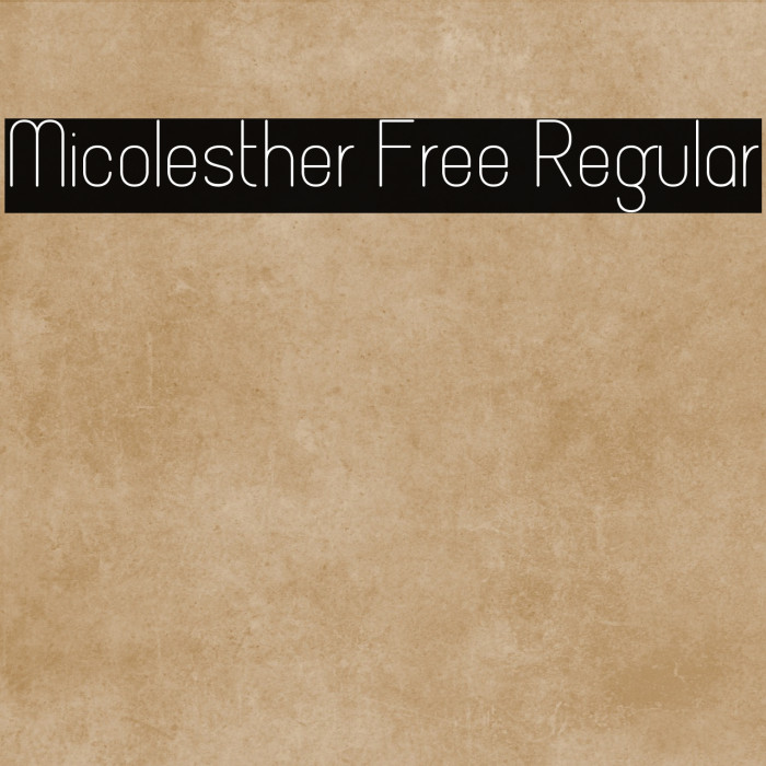 Micolesther Free Regular Example 2