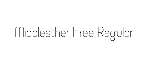 Micolesther Free Regular Logo