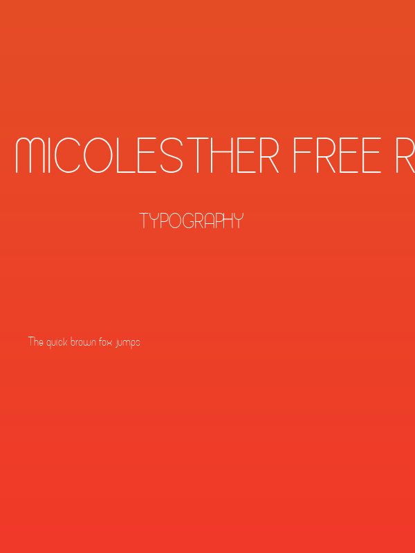 Micolesther Free Regular Poster