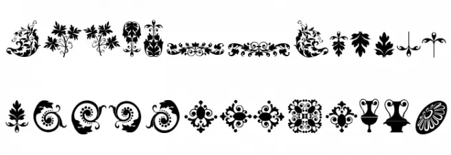 Micro Fleurons Eighteen Fonte MAIÚSCULAS