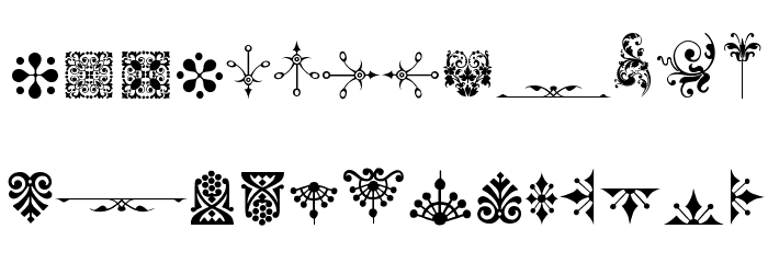 Micro Fleurons Eighteen Font LOWERCASE