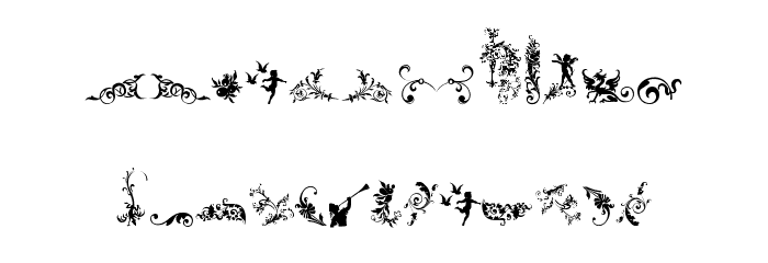 Micro Fleurons Free Font LOWERCASE