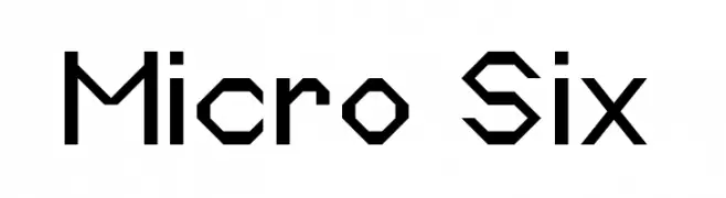 Micro Six  Frei Schriftart Herunterladen