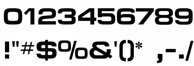 MicroExtendFLF-Bold Font OTHER CHARS