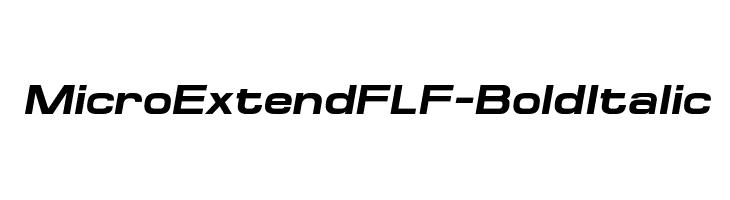 MicroExtendFLF-BoldItalic Font