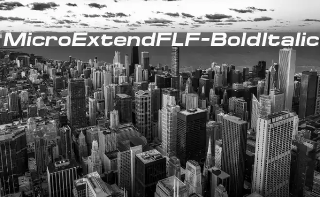 MicroExtendFLF-BoldItalic Font examples