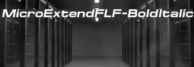 MicroExtendFLF-BoldItalic Font examples