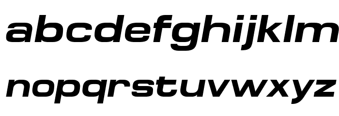 MicroExtendFLF-BoldItalic Font LOWERCASE