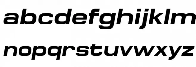 MicroExtendFLF-BoldItalic फ़ॉन्ट लोअरकेस