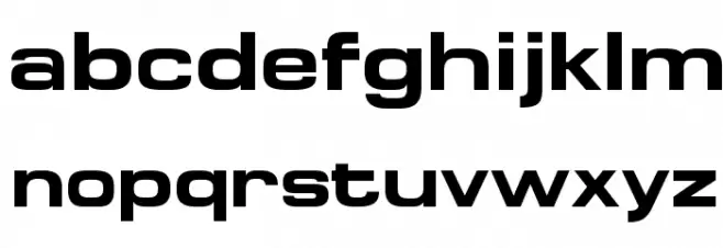 MicroExtendFLF-Bold Font LOWERCASE