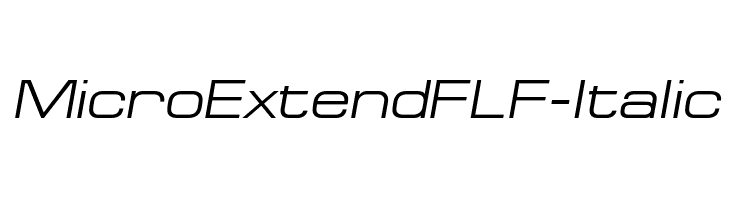 MicroExtendFLF-Italic Font