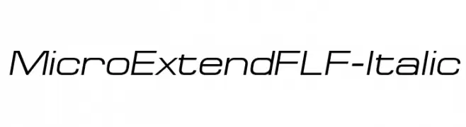 MicroExtendFLF-Italic  Fuentes Gratis Descargar