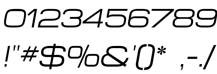 MicroExtendFLF-Italic Font OTHER CHARS