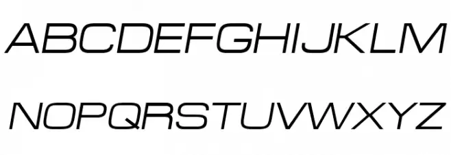 MicroExtendFLF-Italic Font UPPERCASE