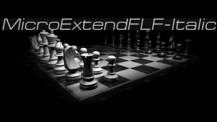 MicroExtendFLF-Italic Font examples